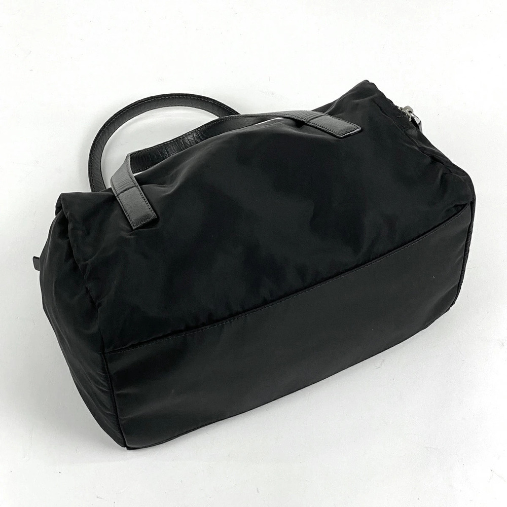 Prada Logo Plate Shoulder Bag Handbag Nero Black - Picture 2 of 7